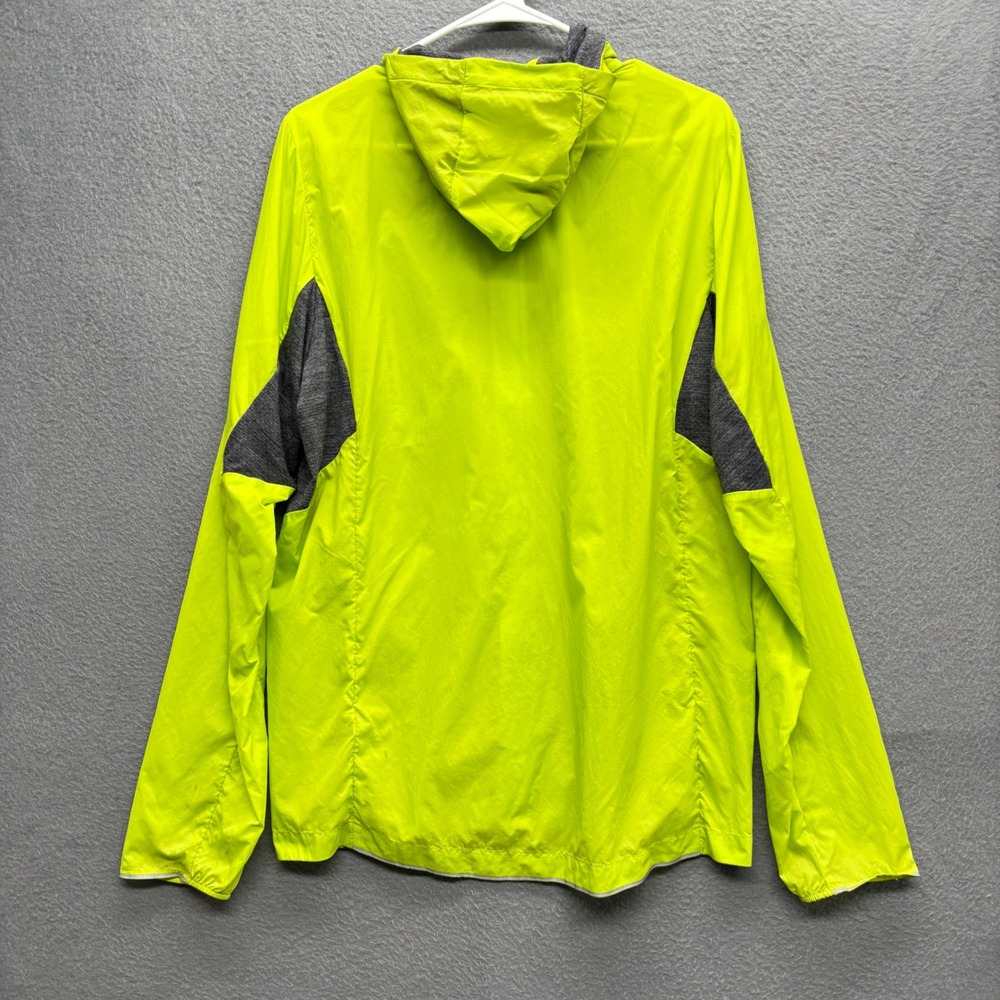 Smartwool Merino Sport Ultra Light Hooded Jacket Lime Green Windbreaker Mens M - Picture 16 of 16